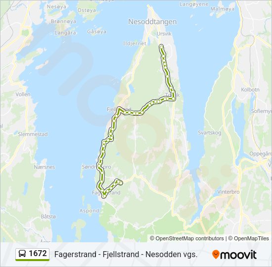 1672 Bus Line Map