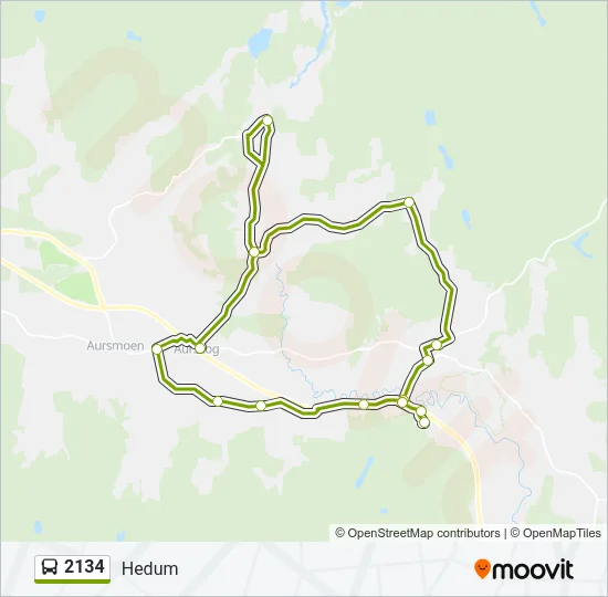 2134 Bus Line Map