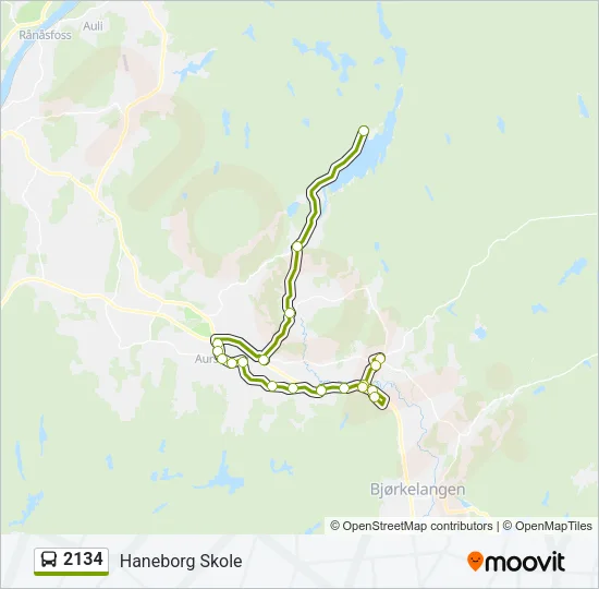 2134 Bus Line Map