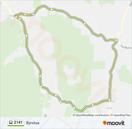 2141 Bus Line Map