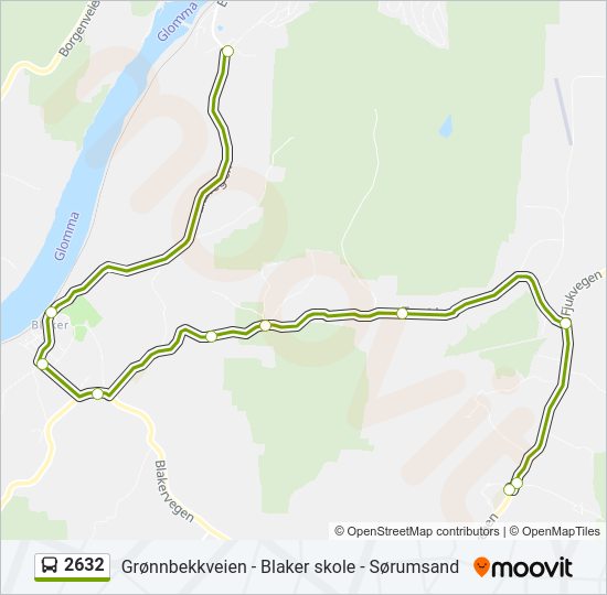 2632 bus Line Map