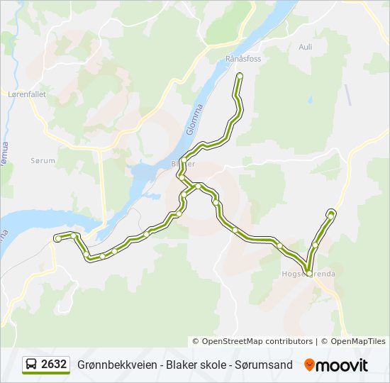 2632 bus Line Map