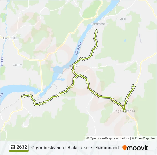 2632 Bus Line Map