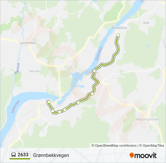 2633 Bus Line Map