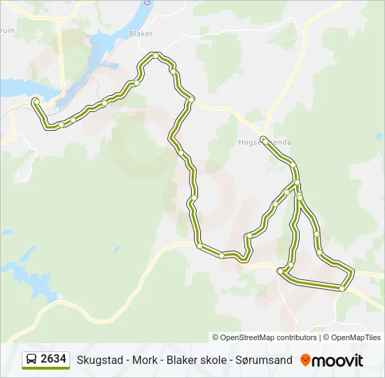 2634 Bus Line Map