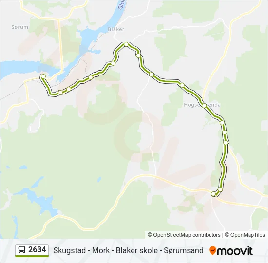 2634 Bus Line Map