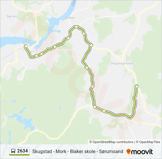 2634 Bus Line Map
