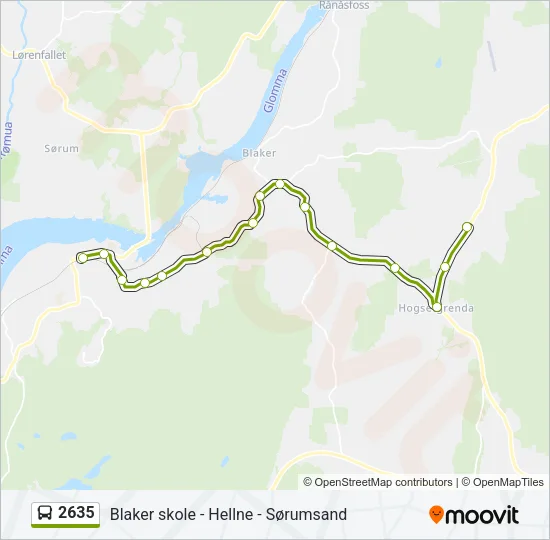 2635 Bus Line Map
