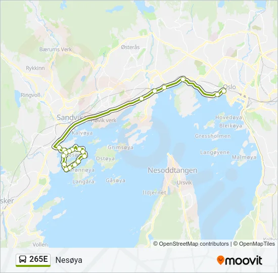 265E Bus Line Map