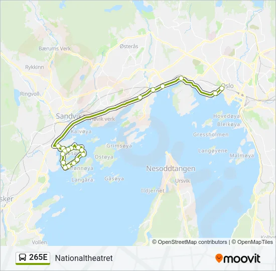 265E Bus Line Map