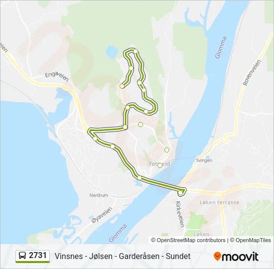 2731 Bus Line Map