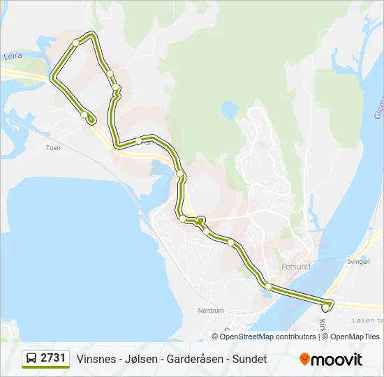 2731 Bus Line Map