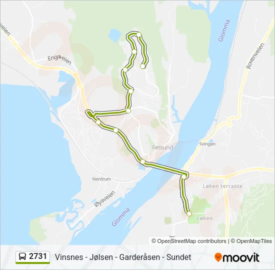 2731 Bus Line Map