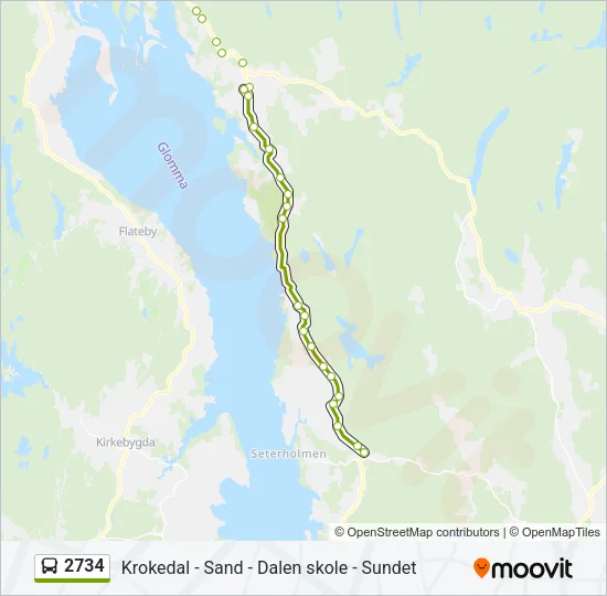 2734 Bus Line Map