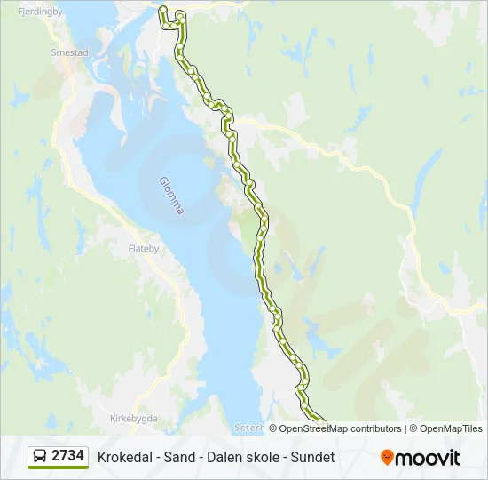 2734 Bus Line Map