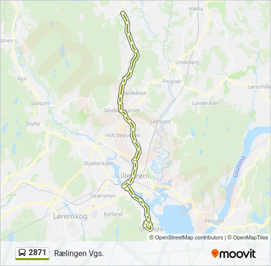 2871 Bus Line Map