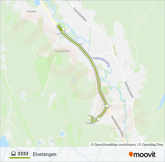 3333 Bus Line Map