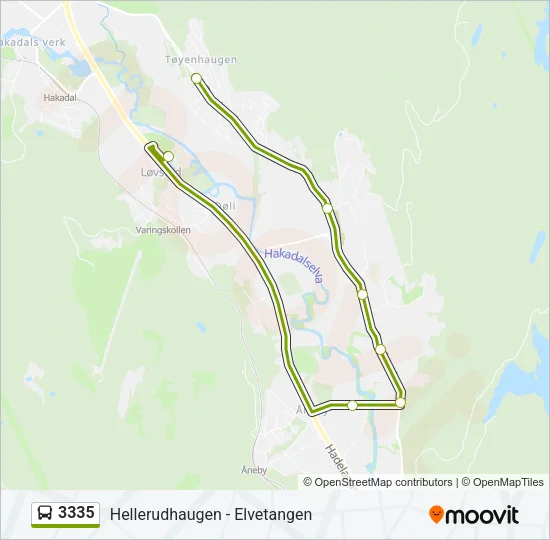 3335 Bus Line Map