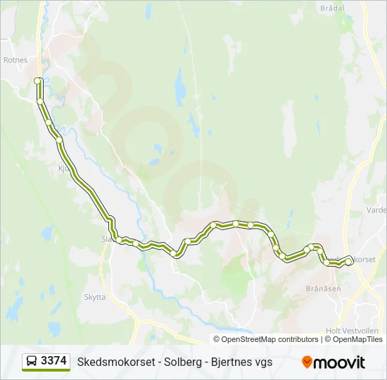 3374 Bus Line Map