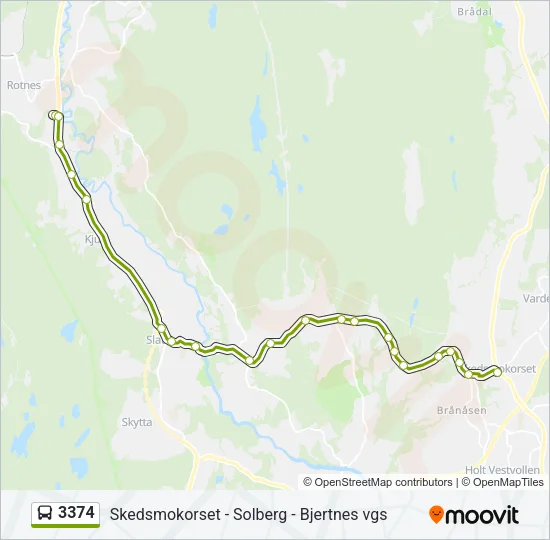 3374 Bus Line Map