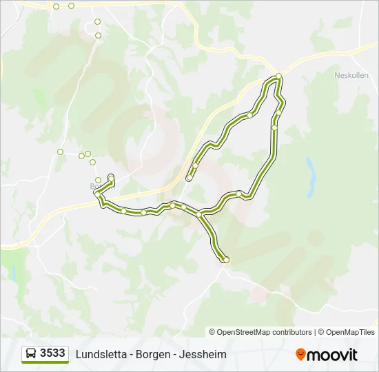3533 Bus Line Map