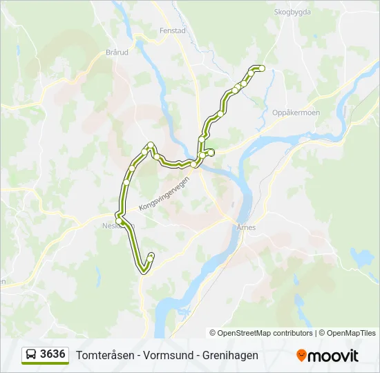 3636 Bus Line Map