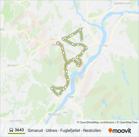 3643 Bus Line Map