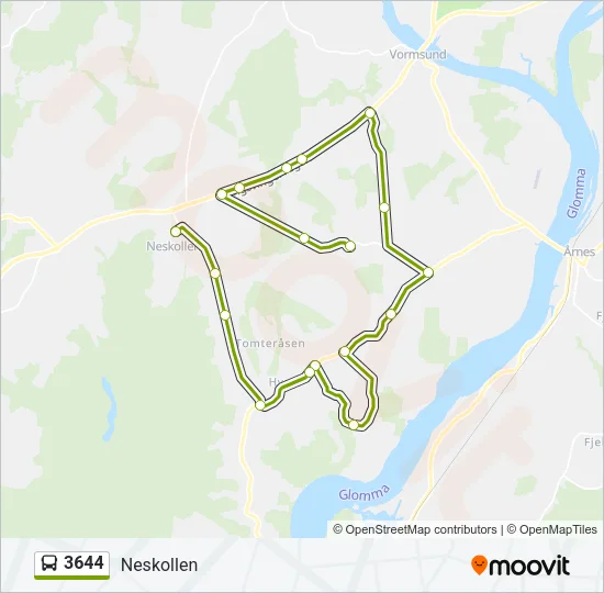 3644 Bus Line Map