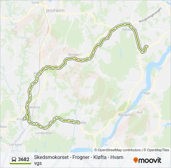 3682 buss Linjekart