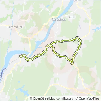 370B Bus Line Map