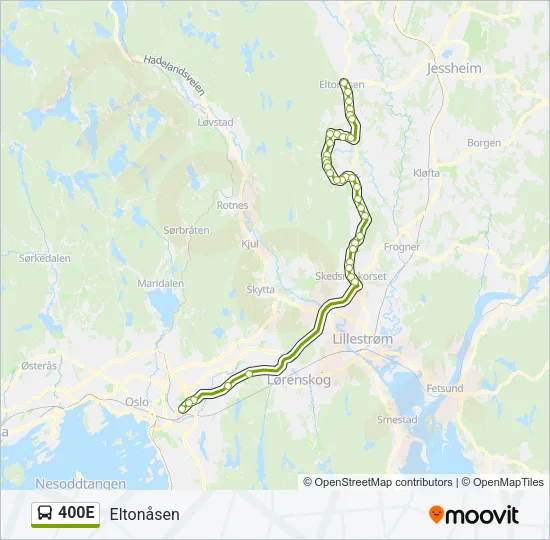 400E Bus Line Map