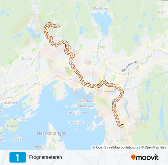 1 Subway Line Map
