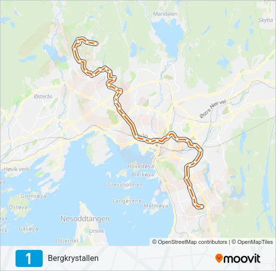 1 Subway Line Map