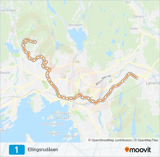 1 Subway Line Map