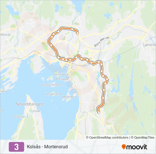 3 Subway Line Map