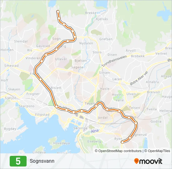 5 Subway Line Map