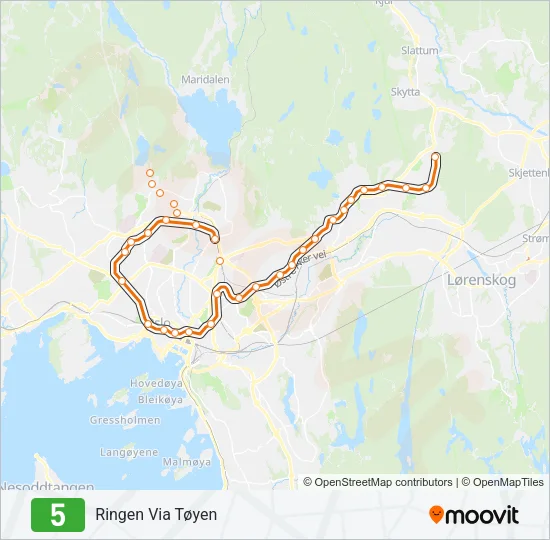 5 Subway Line Map