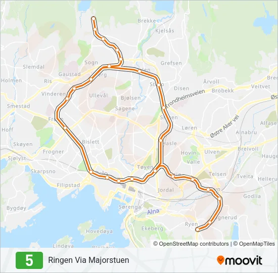 5 Subway Line Map