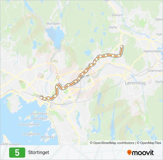 5 Subway Line Map