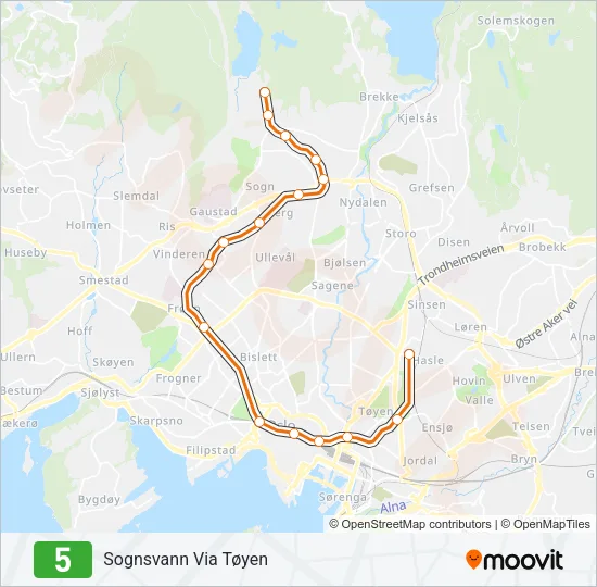 5 Subway Line Map