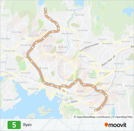 5 Subway Line Map