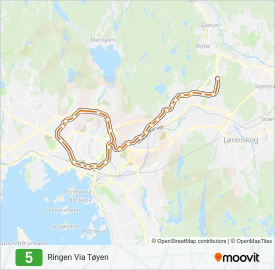 5 Subway Line Map