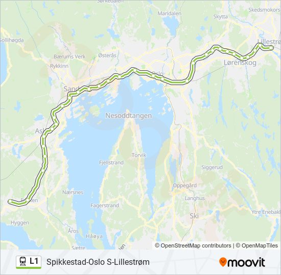 L1 train Line Map