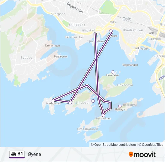 B1 Ferry Line Map