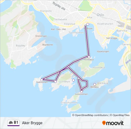 B1 Ferry Line Map