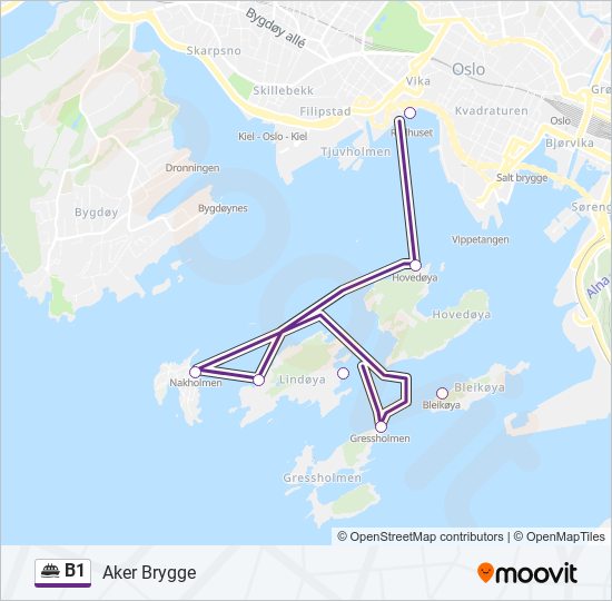 B1 ferry Line Map