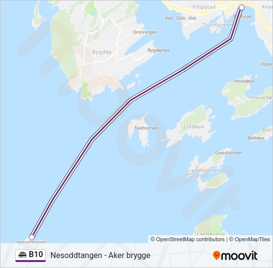 B10 Ferry Line Map