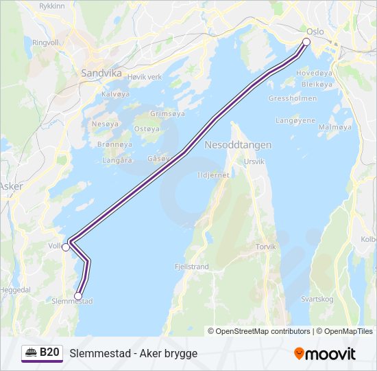 B20 Ferry Line Map