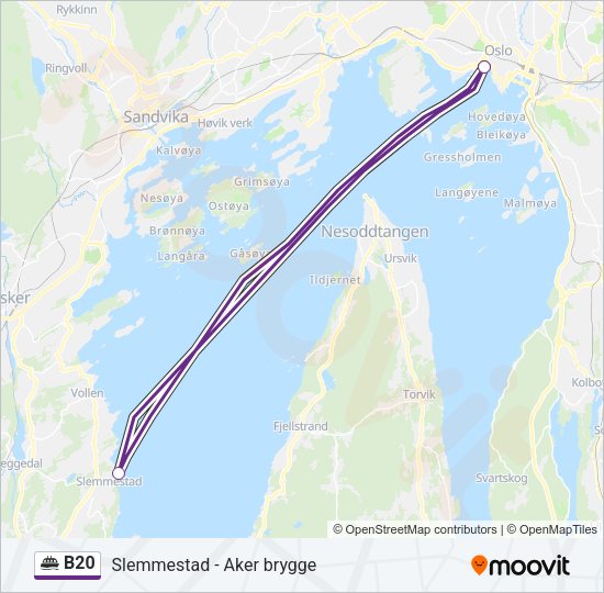 B20 Ferry Line Map