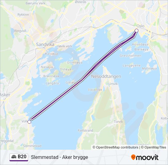 B20 Ferry Line Map